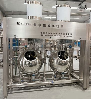 Modernização para uma máquina de cozinha automática de leite de soja em grande escala para produção de 300 kg de tofu
