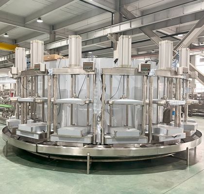Máquinas duráveis de processamento de tofu com capacidade de 400 kg e prensador automático de disco