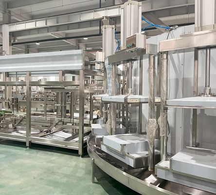 Máquinas duráveis de processamento de tofu com capacidade de 400 kg e prensador automático de disco